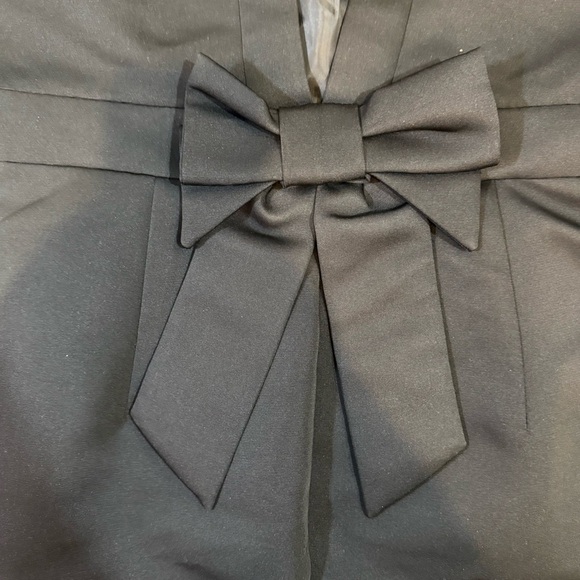 Kate Spade Black Bow Back Faille Sleeveless Sheath Mini Dress Size 14 - Picture 8 of 12